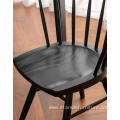 Original design black wood dining chair with footstep